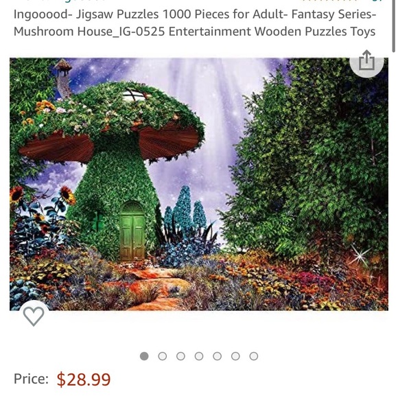🆕 Ingooood- Jigsaw Puzzles 1000 Pieces for Adult- Fantasy Series-Mushroom House - Picture 1 of 8